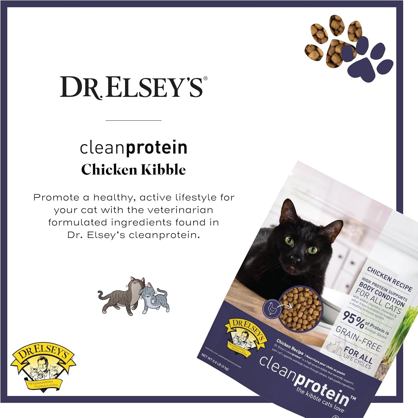 Cleanprotein Chicken Cat Kibble 6.6 Lb. Bag