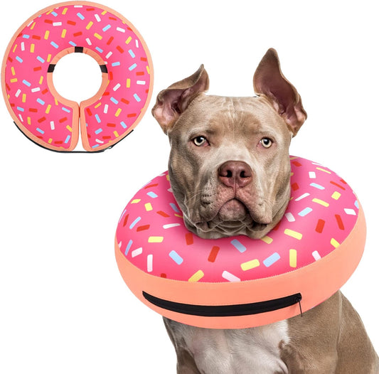 Inflatable Dog Cone Collar Alternative after Surgery, Dog Neck Donut Collar Recovery E Collar for Neuter, Soft Pet Cone for Small Medium Large Dogs