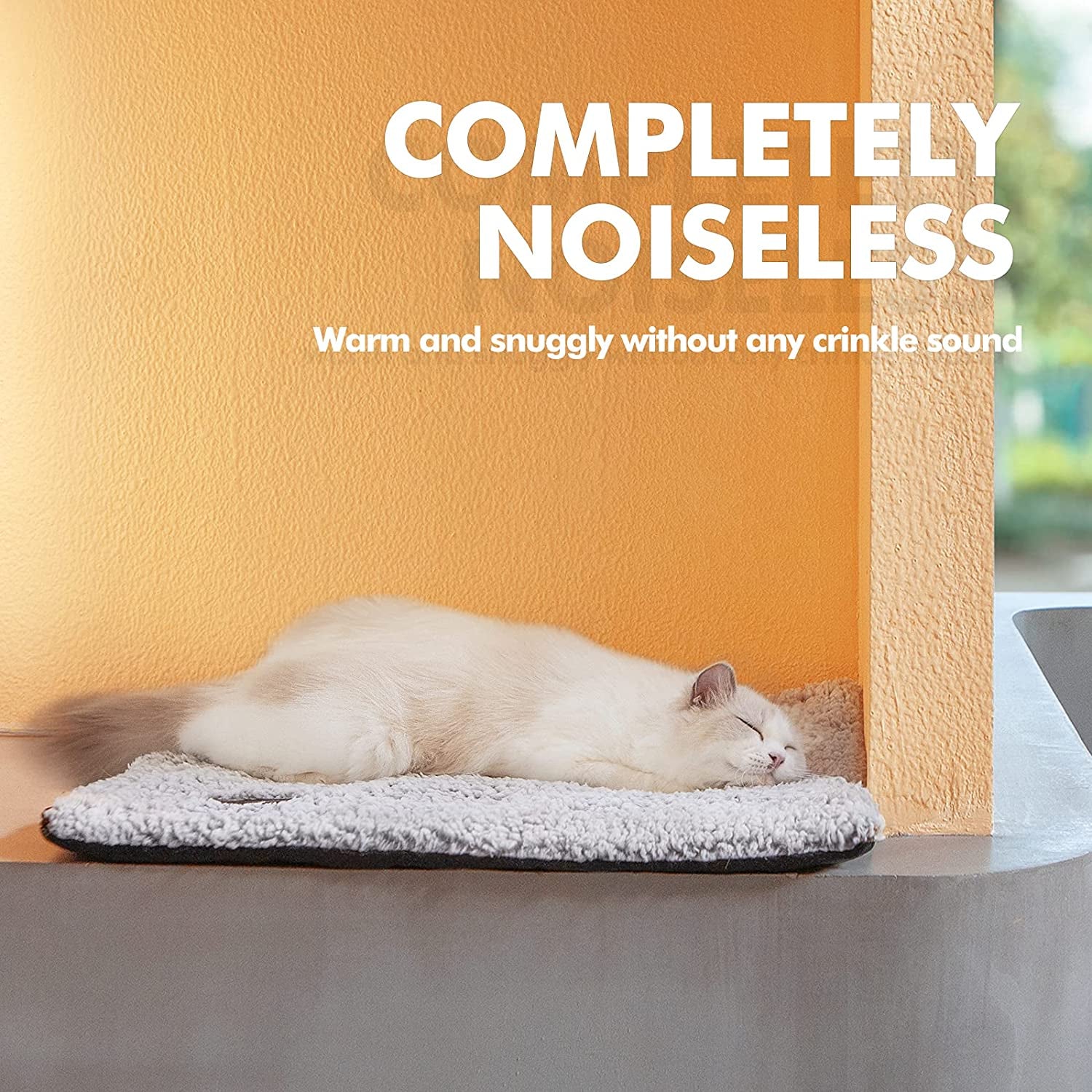 Self Warming Cat Bed Self Heating Cat Dog Mat 29.1 X 18.9 Inch Extra Warm Thermal Pet Pad for Indoor Outdoor Pets with Removable Cover Non-Slip Bottom Washable