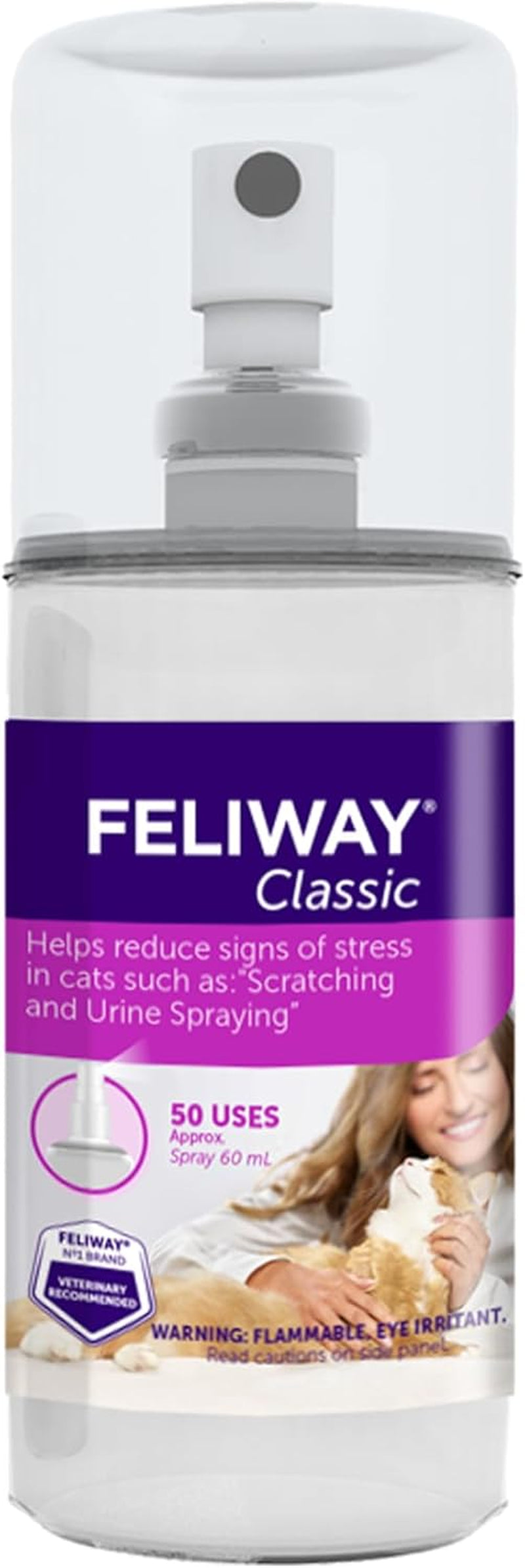 ® Classic Cat Calming Spray, 60Ml - Comforts Cats at Home and on the Go and Helps to Calm during Travel