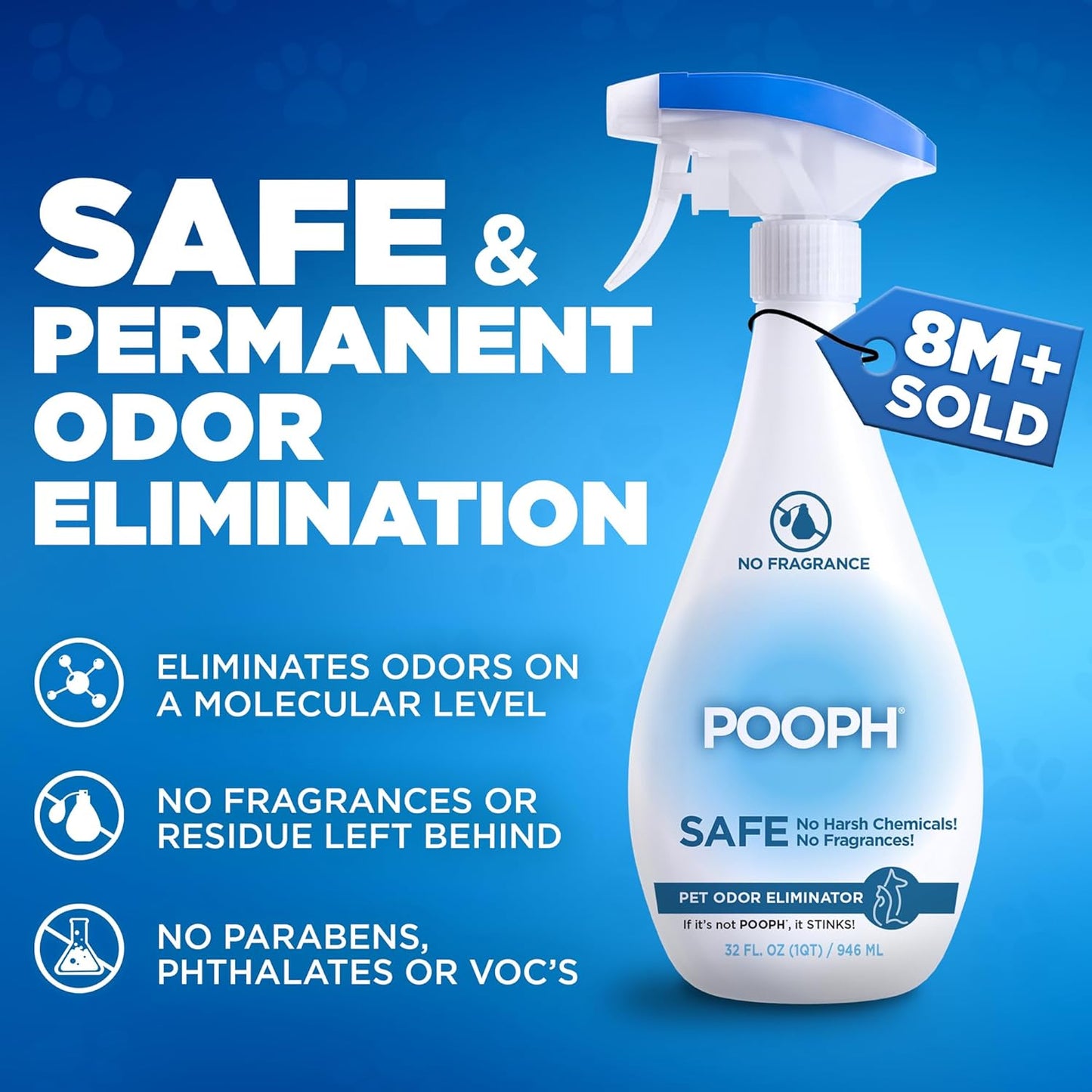 Pet Odor Eliminator, 32Oz Spray, 2-Pack - Dismantles Odors on a Molecular Basis, Dogs, Cats, Freshener, Eliminator, Urine, Poop, Pee, Deodorizer, Natures, Puppy, Fresh, Clean, Furniture, Potty