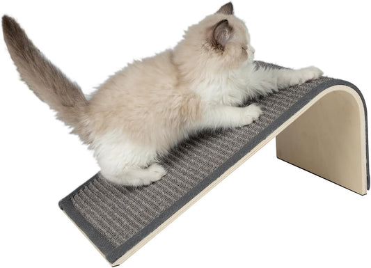 Catify Sloped Sisal Cat Scratchers for Indoor Cats, Climbing Ramp Fun and Interactive Indoor Play, Supports Natural Pet Behaviors, Heavy Duty - Gray