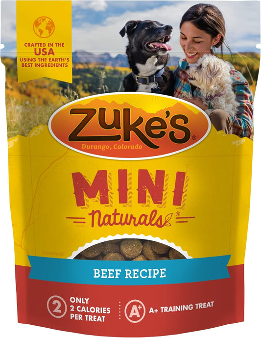 Zuke’S Mini Naturals Dog Training Treats for Dogs, Pet Treats Made with Real Beef, 16 Oz. Resealable Pouch - 16 Oz. Bag