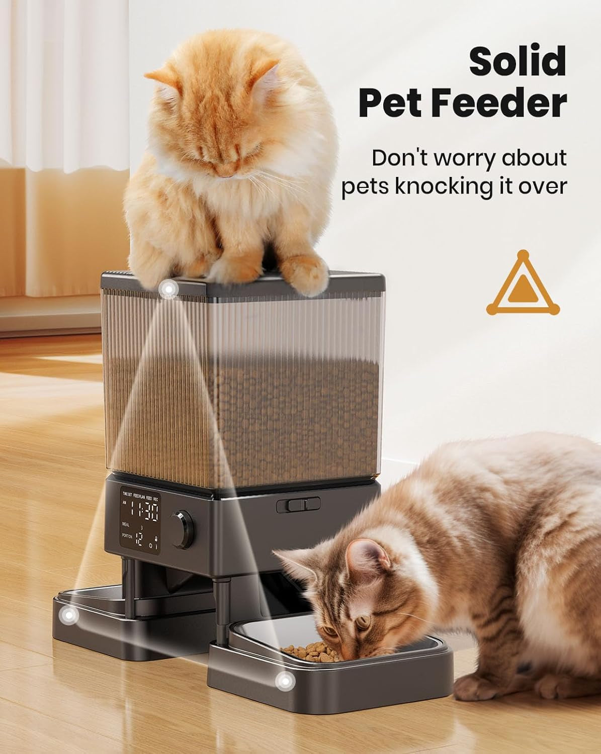 Automatic Cat Feeder for 2 Cats, 20 Cups/5L Automatic Cat Food Dispenser for Small Pets Indoor, Timed Cat Feeder for Dry Food