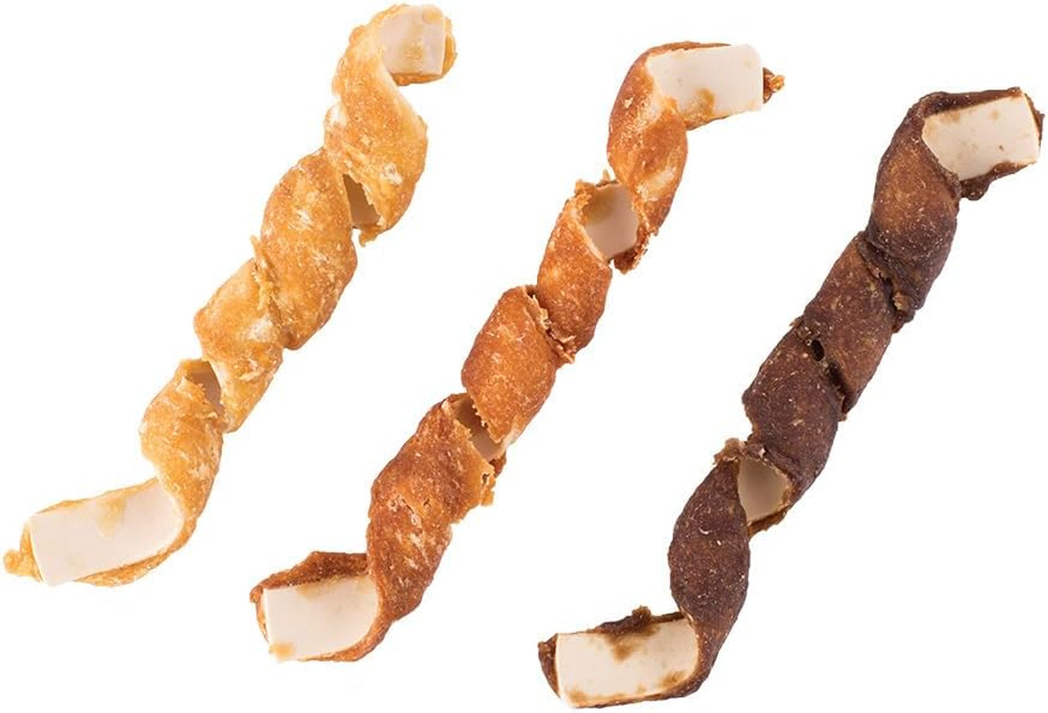 Spirals Variety Pack, No-Rawhide Chews for Dogs, 18 Spiral Chews