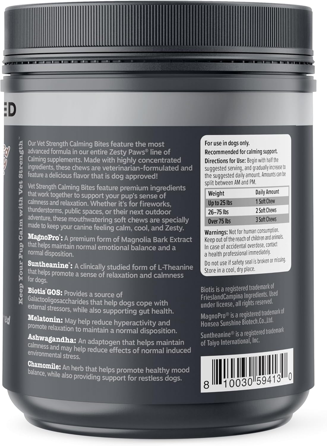 Vet Strength Calming Chews for Dogs - for Everyday Stress, Relaxation, Composure, and Separation Smoked Turkey 90 Count