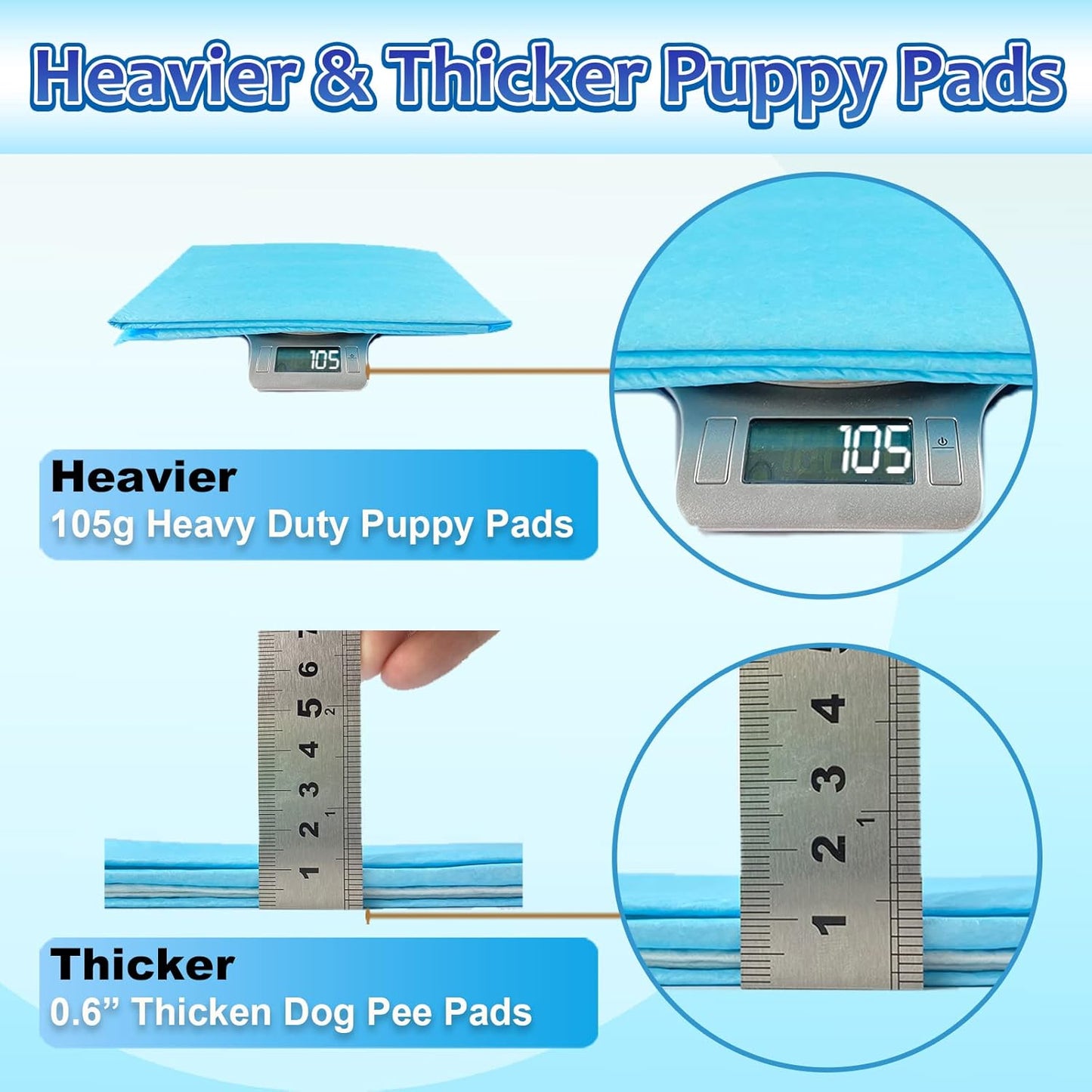 Puppy Pads Extra Large 30"X36", 40 Count Thicken Xlarge Puppy Pee Pads for Dogs Super Absorbent, Leak-Proof Disposable Pet Training Pad, Potty Piddle Mats for Puppies, Cats, Doggies