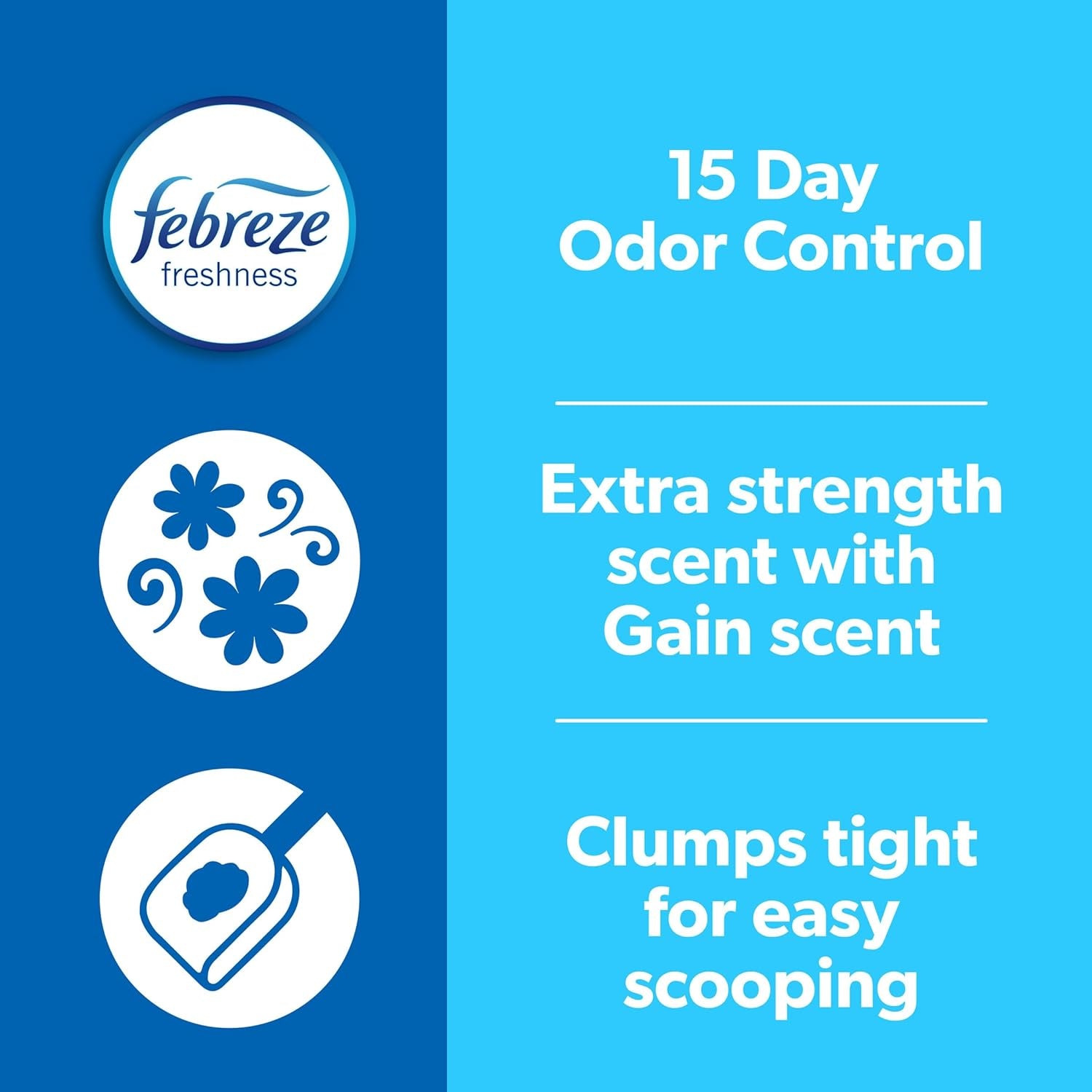 Advanced Clumping Litter with Febreze Freshness with Gain Scent, Fights Odor on Contact, 37 Lbs. (2 X 18.5 Lb. Box) (Package May Vary)