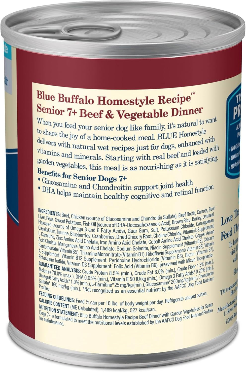 Homestyle Recipe Senior Wet Dog Food, Made with Natural Ingredients, Beef Dinner with Garden Vegetables, 12 Pack