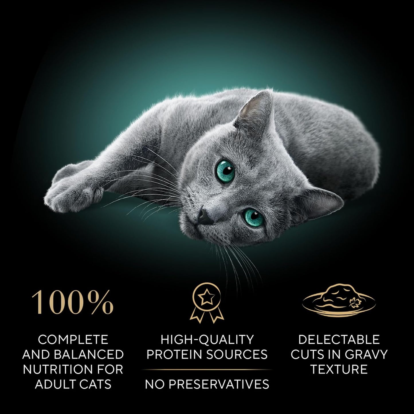 Perfect Portions Wet Cat Food Cuts in Gravy Variety Pack, Roasted Chicken Entree and Tender Turkey Entree, 2.6 Oz. Twin-Pack Trays (12 Count, 24 Servings)