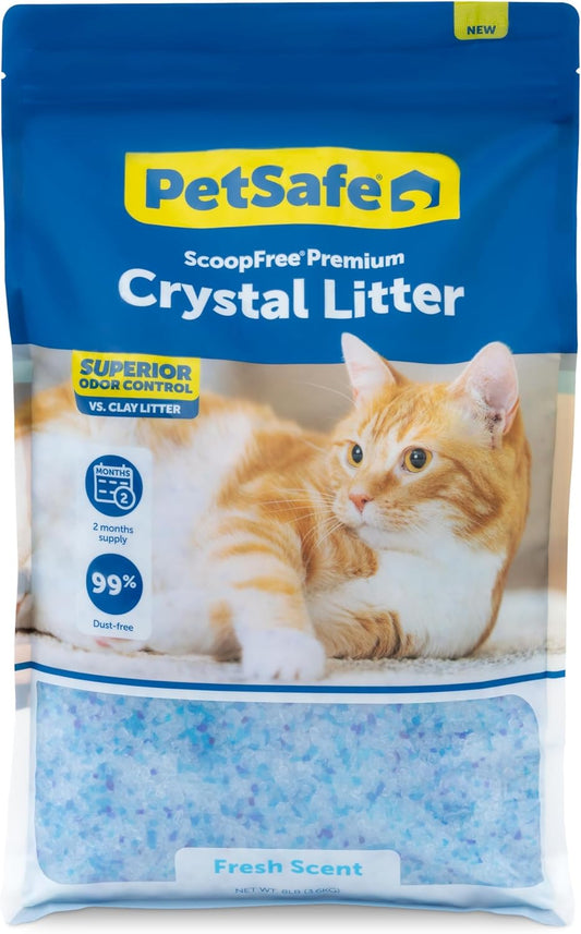 Scoopfree Odor Control Crystal Cat Litter, Fresh Scent, 8 Lb Bag