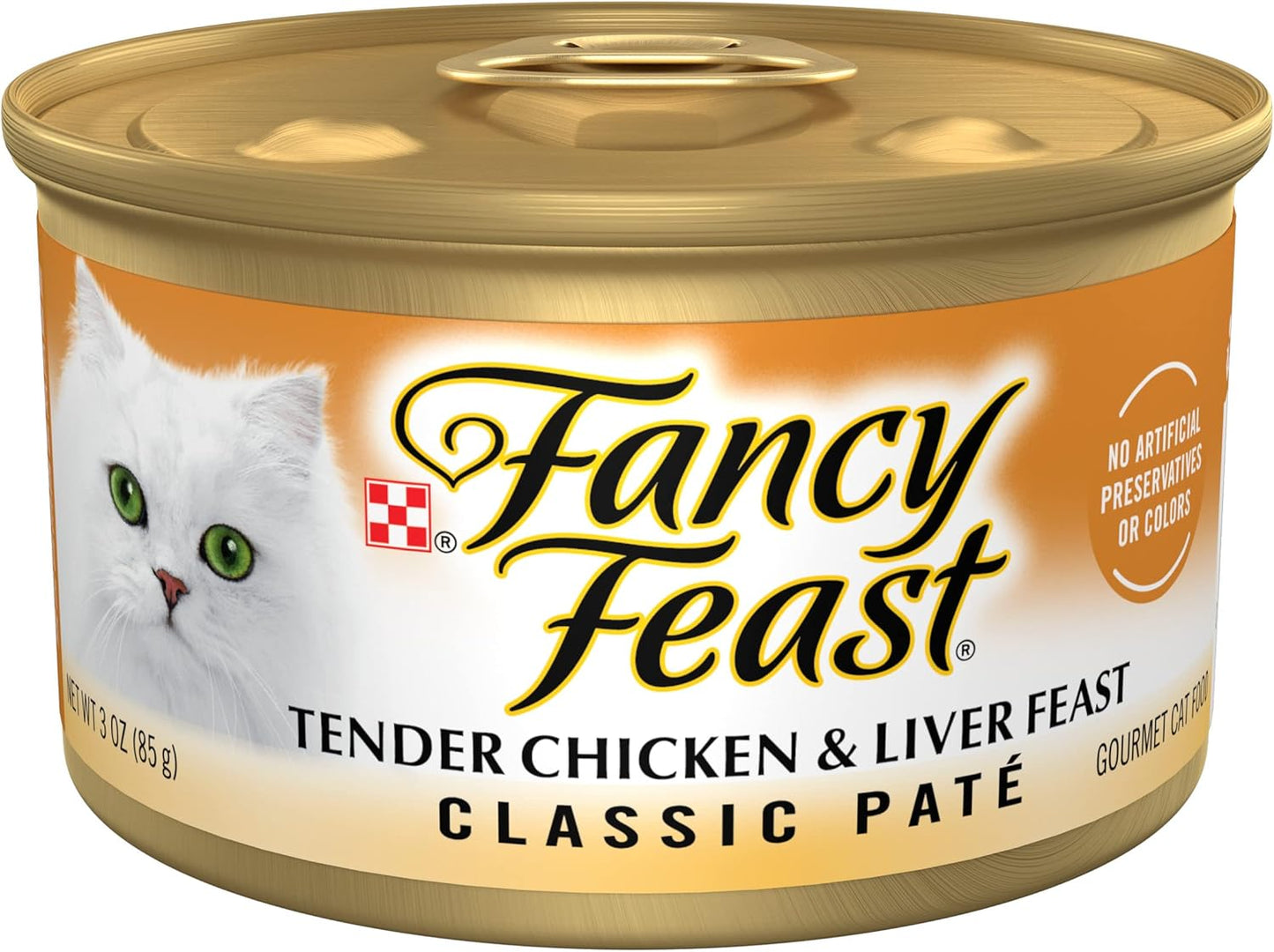 Purina  Tender Chicken and Liver Feast Classic Grain Free Wet Cat Food Pate - (Pack of 24) 3 Oz. Cans