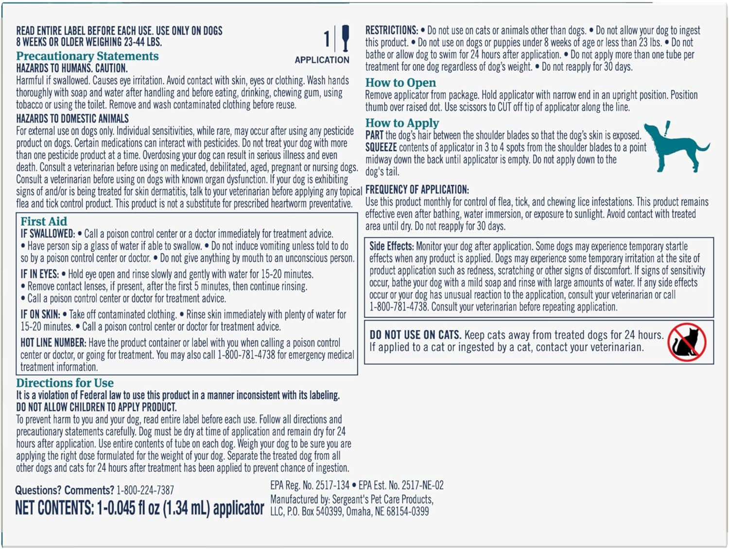 plus Flea and Tick Prevention for Dogs, Medium Dog Flea and Tick Treatment, 6 Doses, Waterproof Topical, Fast Acting (23-44 Lbs)