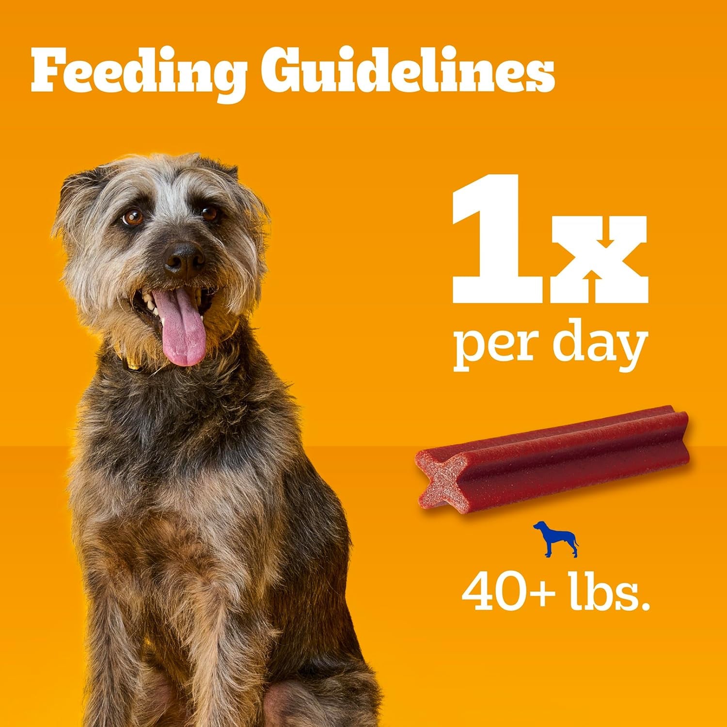 Dentastix Large Breed Dog Treats, Bacon Flavor, 2.08 Lb. Bag (40 Treats)