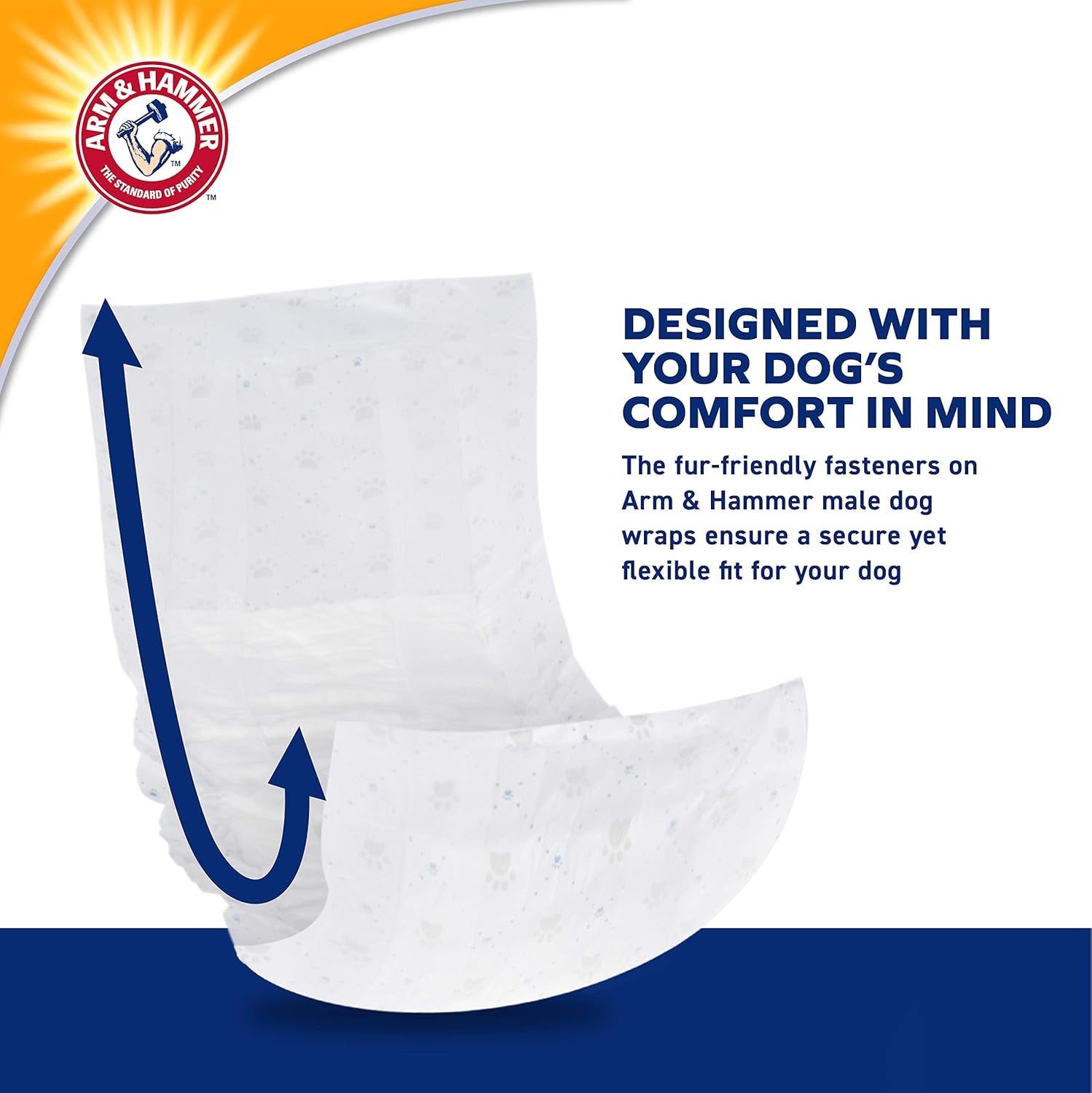 for Pets Male Dog Wraps, Medium 12 Ct | Ultra-Absorbent, Adjustable Male Dog Diapers with Leak-Proof Protection & Wetness Indicator |  Baking Soda Enhanced for Odor Control