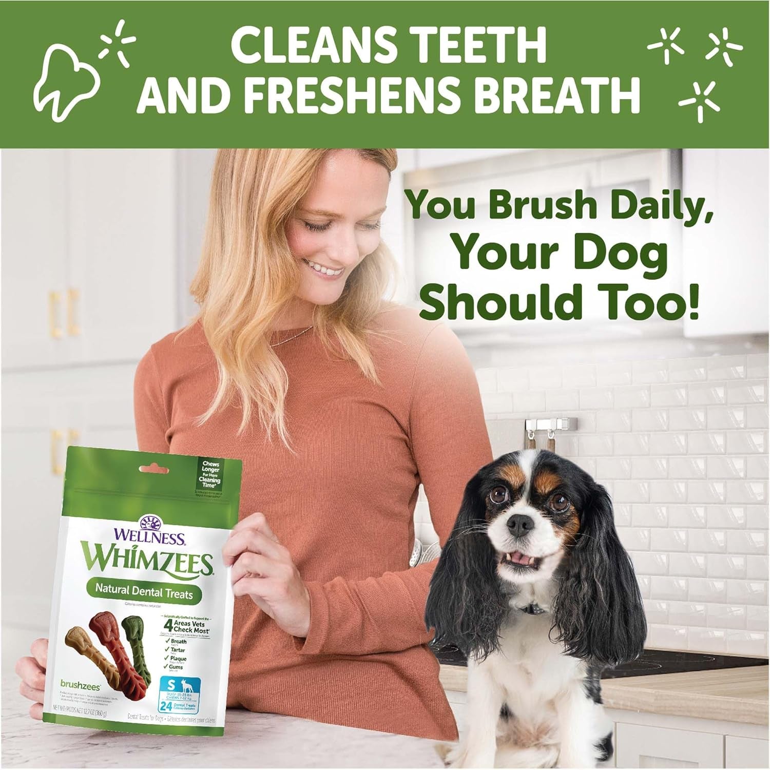 Wellness  Value Box Dog Dental Treats, Natural Chews, Small Size, (89 Count)