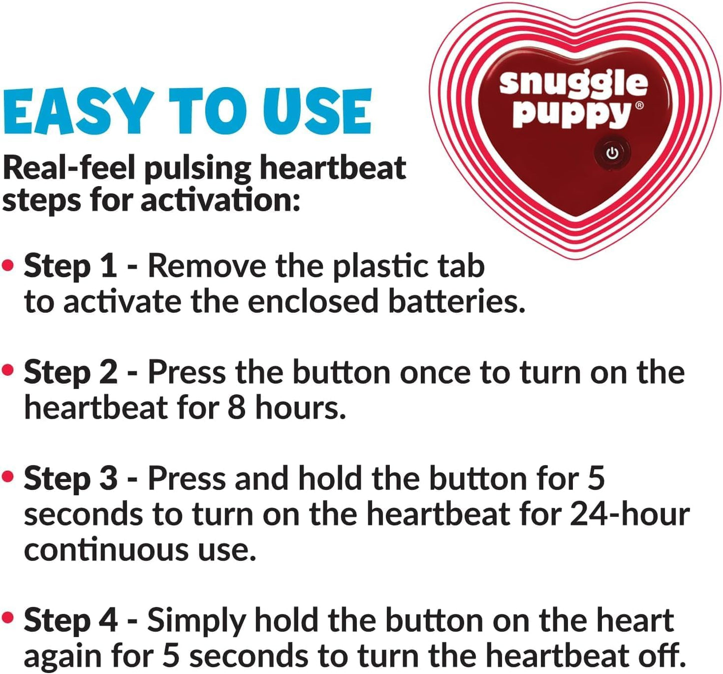 Original  Heartbeat Puppy Toy - Heartbeat Puppy for Dogs - Pet Anxiety Relief and Calming Aid - Comfort Dog Toy - Behavioral Training and Sleep Aid Cuddle Buddy - Crate Training Essential