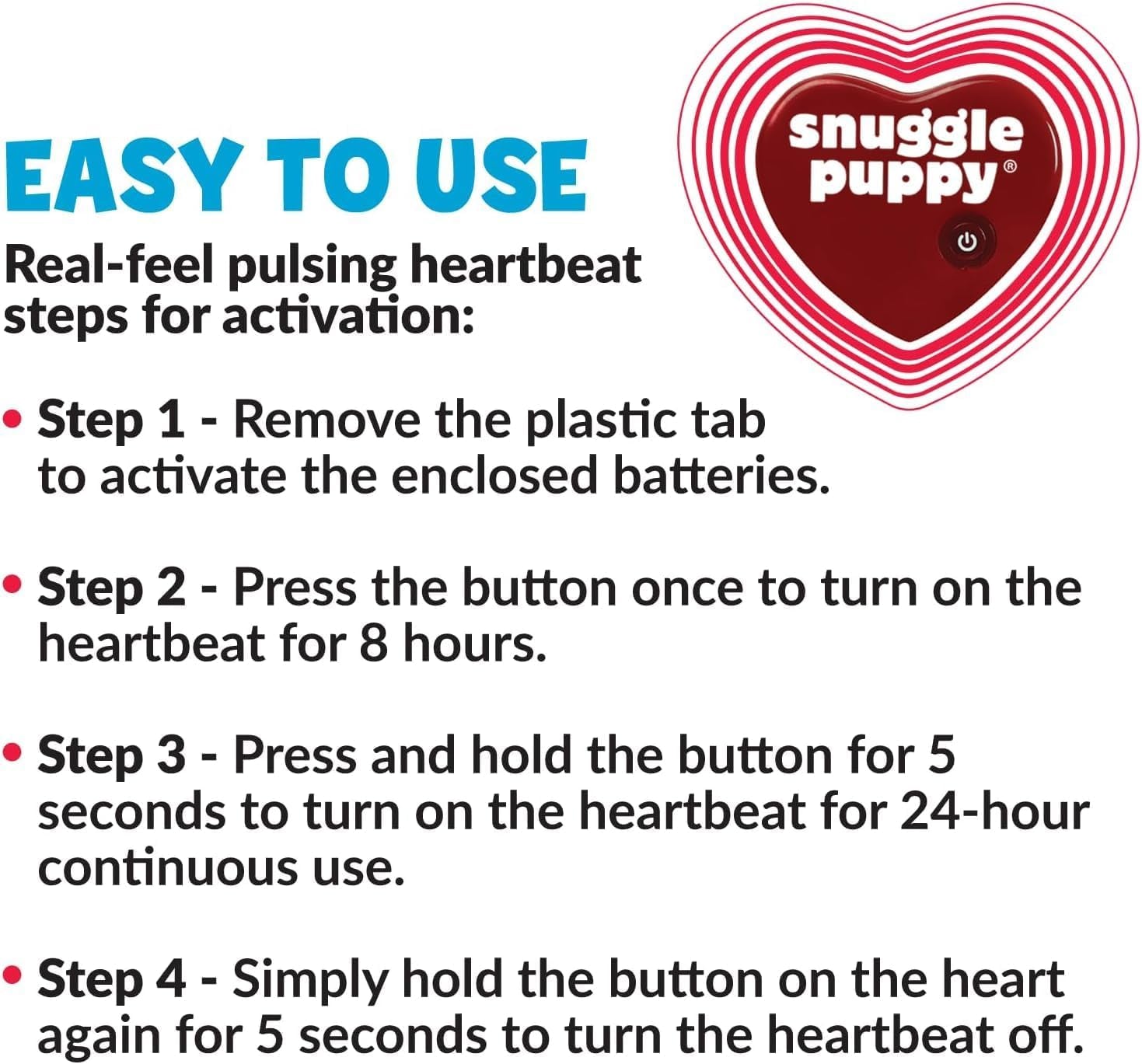 Original  Heartbeat Puppy Toy - Heartbeat Puppy for Dogs - Pet Anxiety Relief and Calming Aid - Comfort Dog Toy - Behavioral Training and Sleep Aid Cuddle Buddy - Crate Training Essential