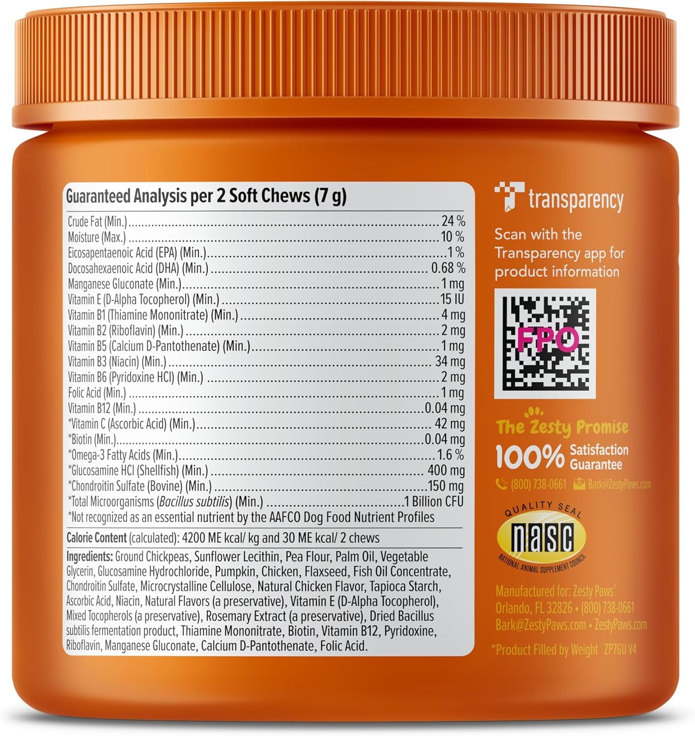 Multivitamin Treats for Dogs - Glucosamine Chondroitin for Joint Support + Digestive Enzymes & Probiotics - Grain Free Dog Vitamin for Skin & Coat + Immune Health - Chicken Flavor - 90Ct