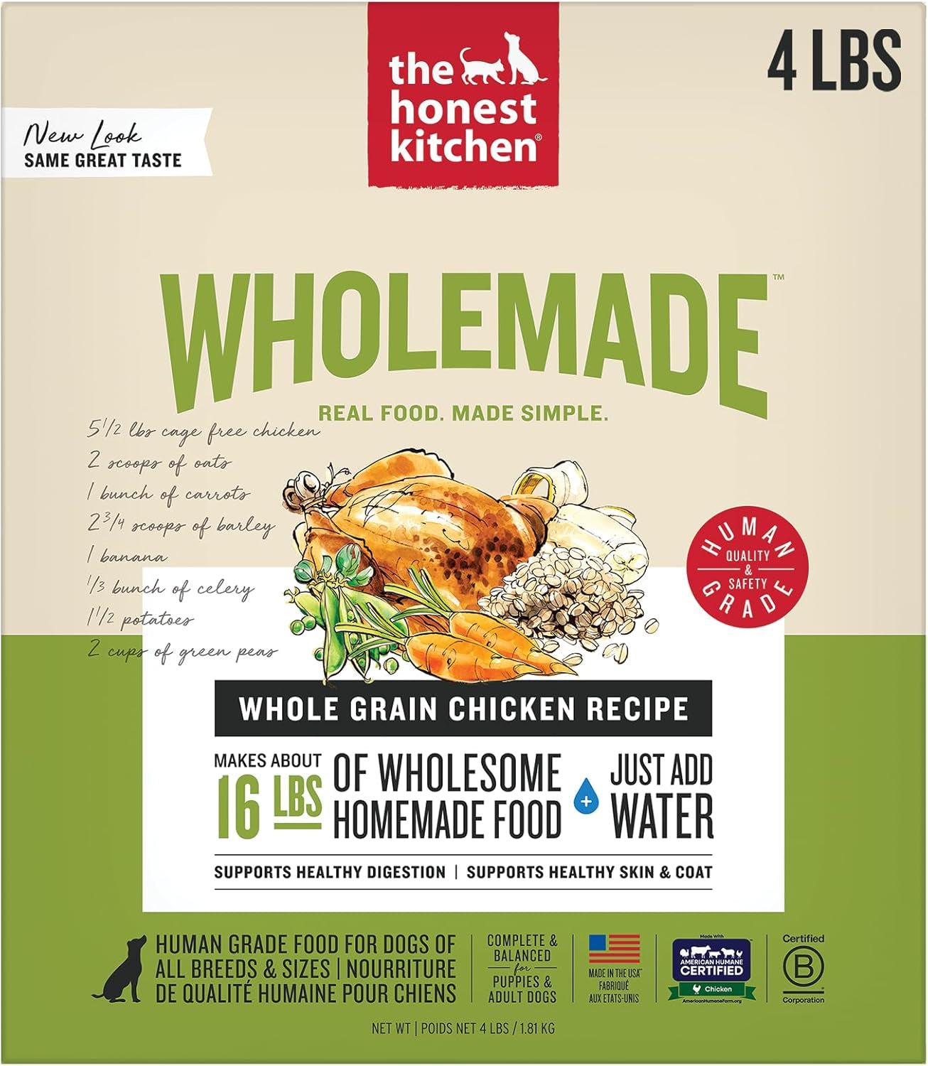 Wholemade™ Whole Grain Chicken Dog Food, 4 Lb Box