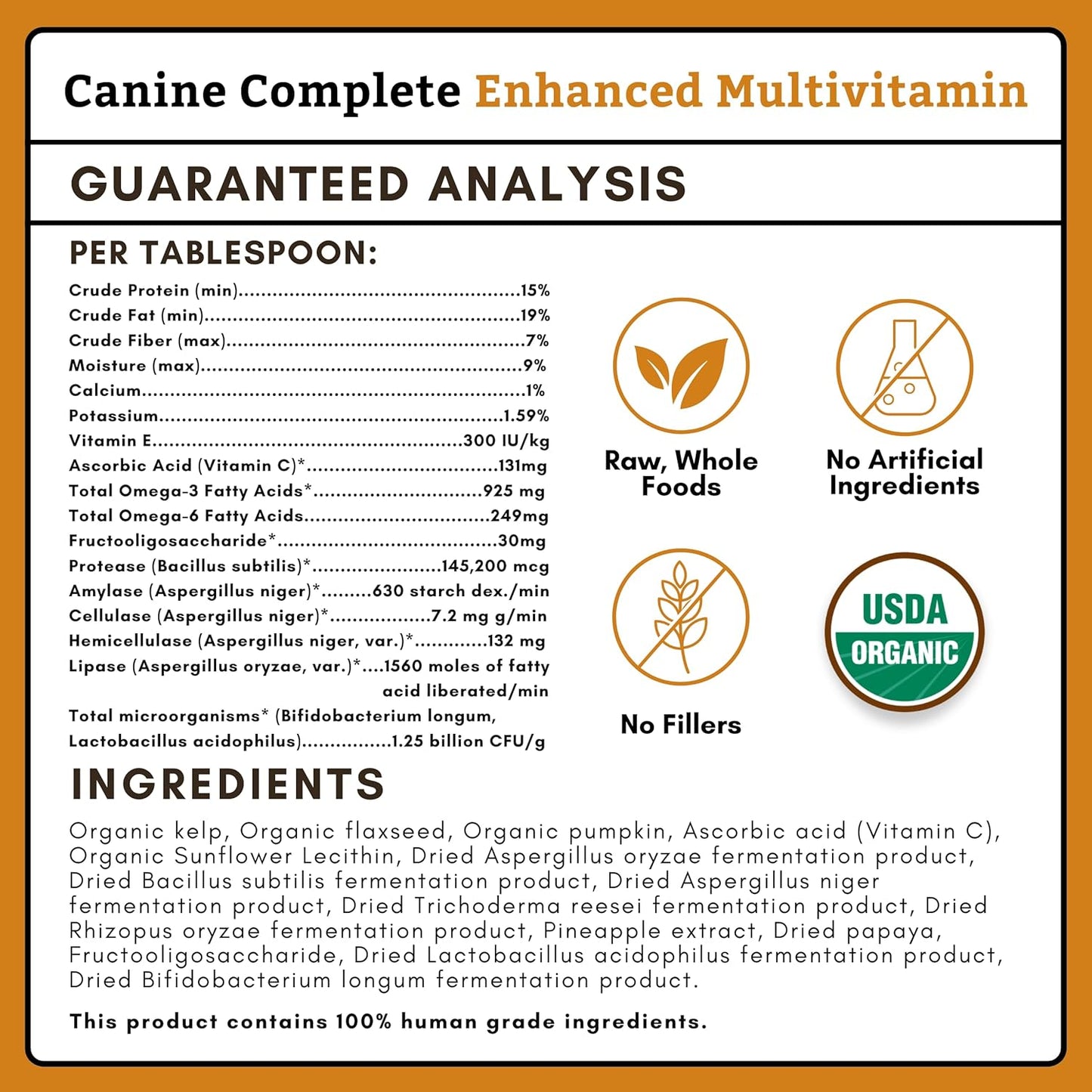Canine Complete - Dog Multivitamin Powder - 1 Lb - Daily Dog Vitamins and Supplements for Homemade Food - Immune System, Skin, Coat & Overall Health - Small and Large Breed