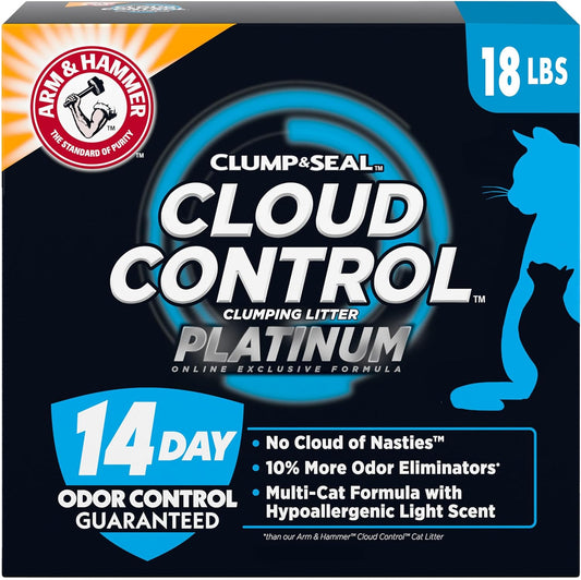Cloud Control Platinum Clumping Cat Litter Odor Control, 18 Lbs.