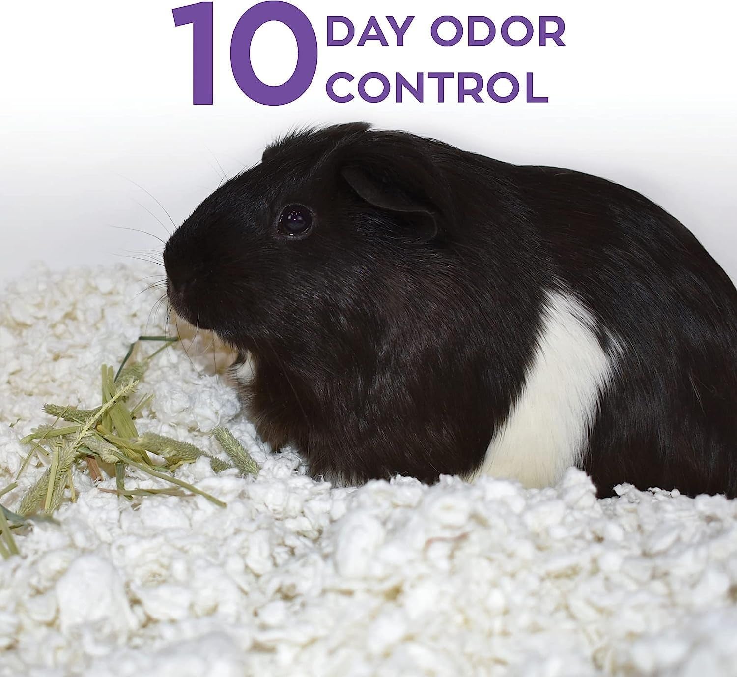 99% Dust-Free White Natural Paper Small Pet Bedding with Odor Control, 50 L