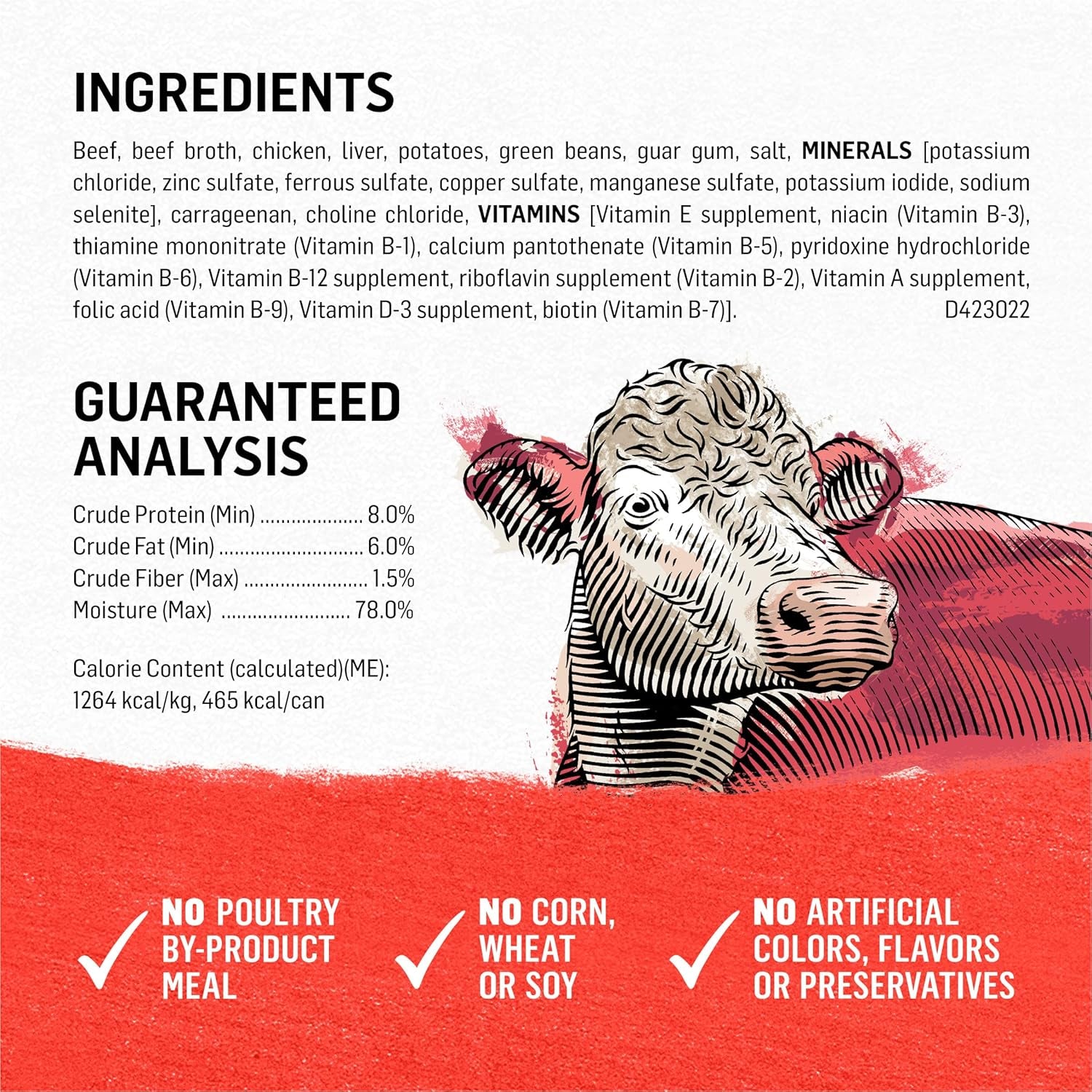 Beef, Potato, and Green Bean Grain Free Wet Dog Food Natural Pate with Added Vitamins and Minerals - (Pack of 12) 13 Oz. Cans