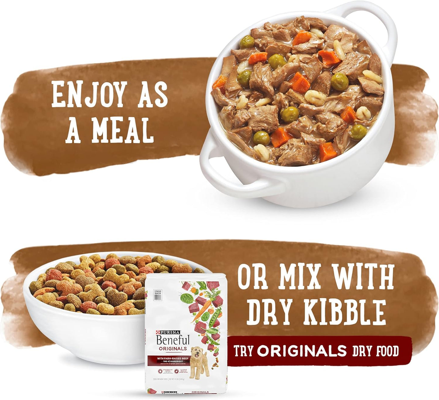 Purina  Gravy Wet Dog Food Variety Pack, Prepared Meals Stew - (12) 10 Oz. Tubs