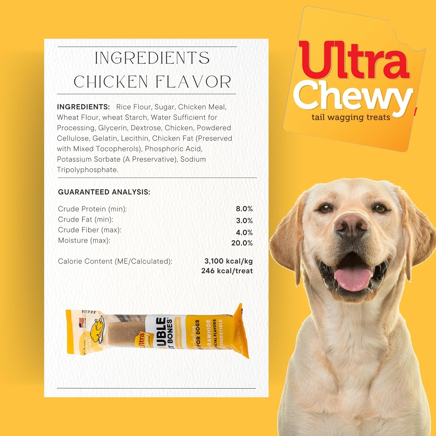 Favorites Double Treat Bones, Made in the USA, Healthy Treats, Easy to Digest, Promotes Dental Health (Assorted Flavors, 2 Packs/9 Bones per Pack)