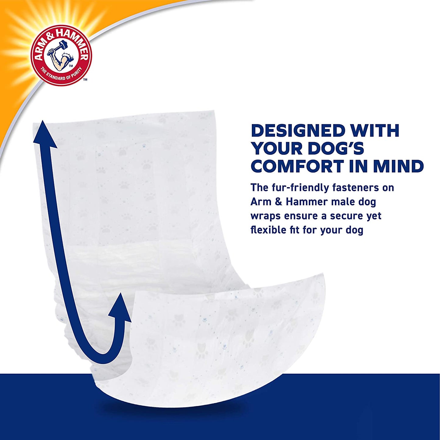for Pets Male Dog Wraps, Size Small, 12 Count | Ultra-Absorbent, Adjustable Male Dog Diapers with Leak-Proof Protection and Wetness Indicator | Baking Soda for Odor Control