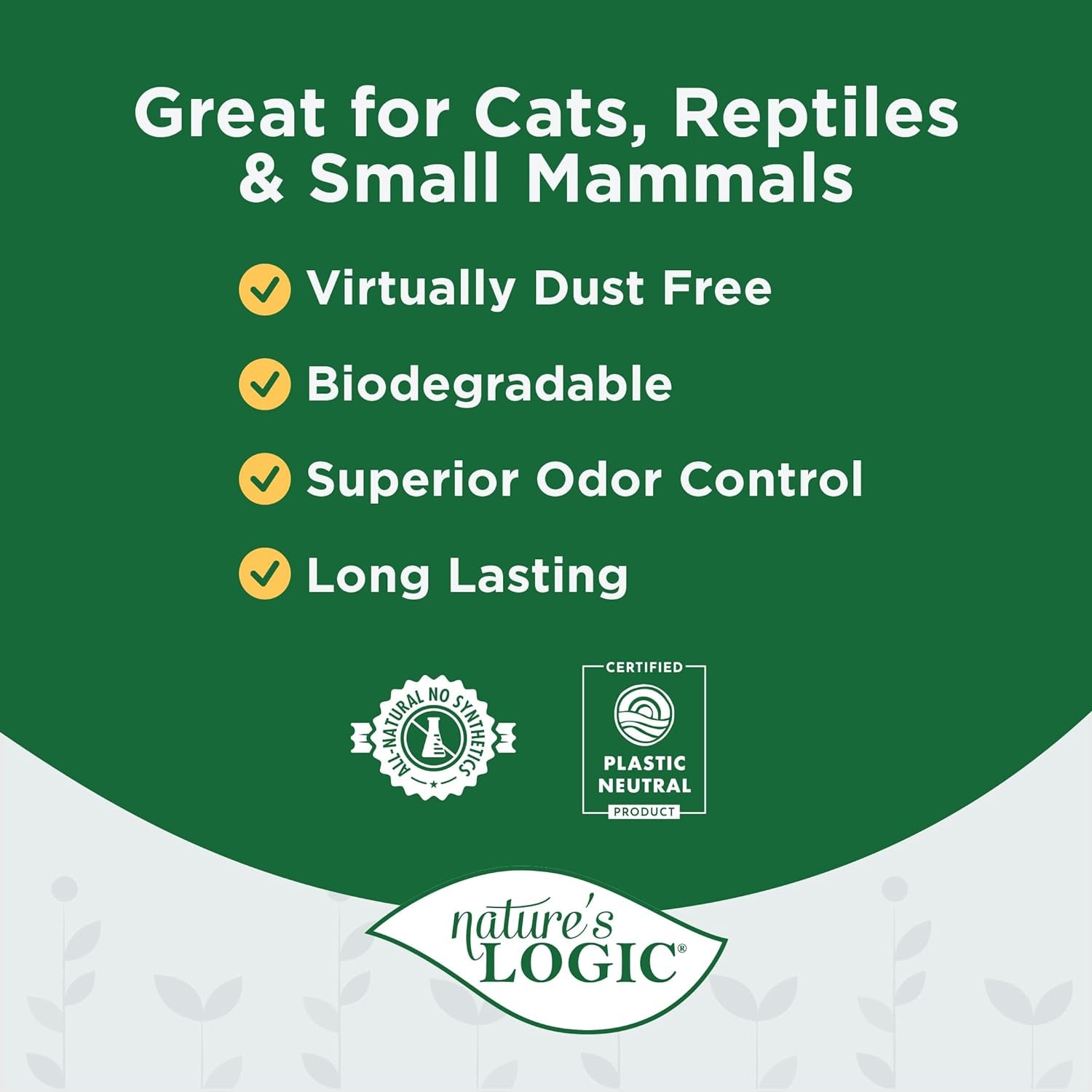 100% Natural Pine Pellet Cat Litter - 100% Ponderosa Pine, Dust-Free, Unscented, Biodegradable - Safe for Cats, Kittens, Reptiles & Small Pets - Highly Absorbent - 24 Lb Bag