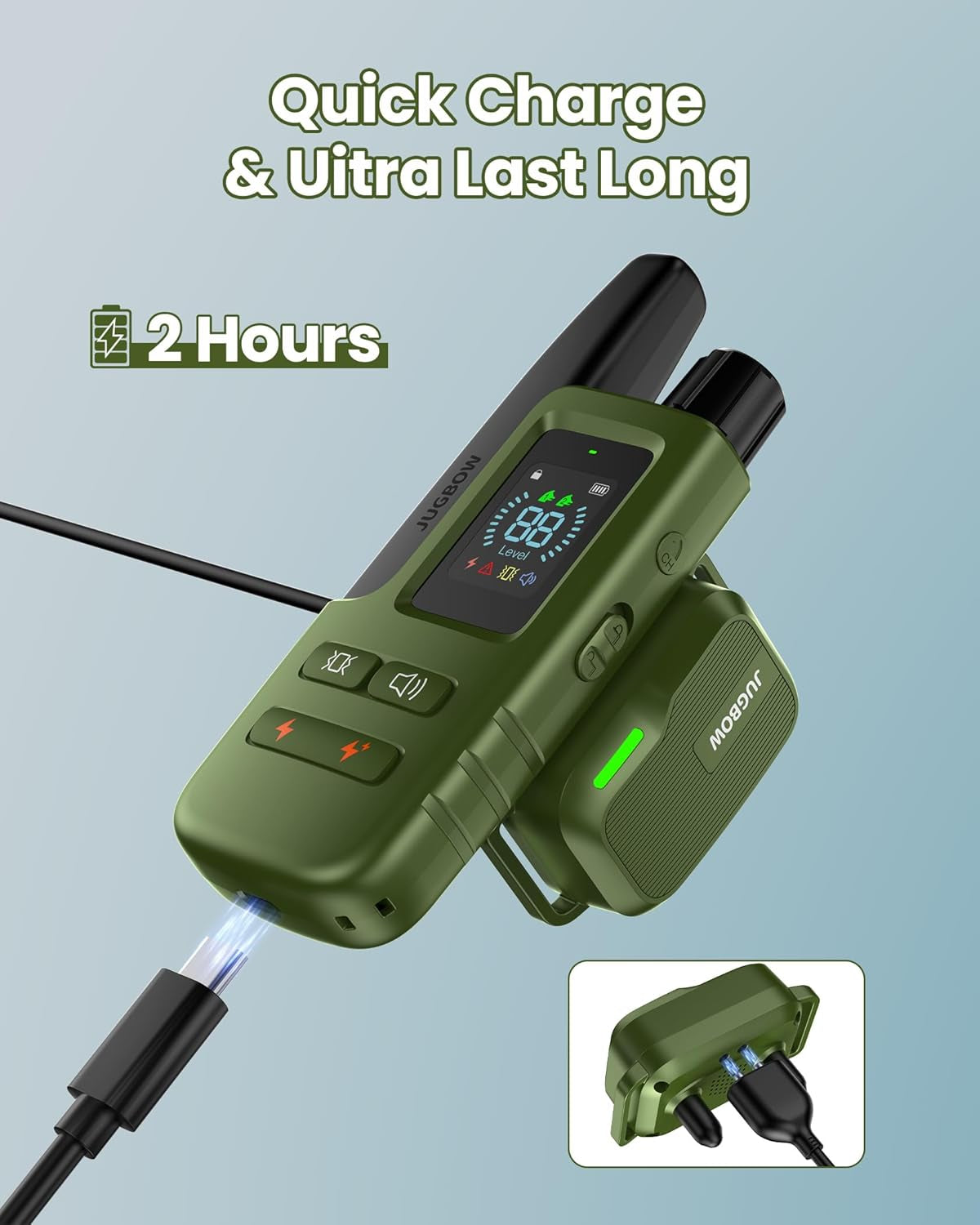 Dog Shock Collar 2 Dogs (10-120Lbs) - 4200FT Dog Training Collar with Remote IPX7 Waterproof Electric Collar with 4 Training Modes, Security Lock, Rechargeable E-Collar for All Breeds, Sizes