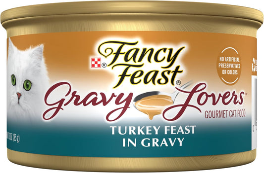 Purina  Gravy Lovers Turkey Feast Grilled Gourmet Cat Food in Wet Cat Food Gravy - (Pack of 24) 3 Oz. Cans