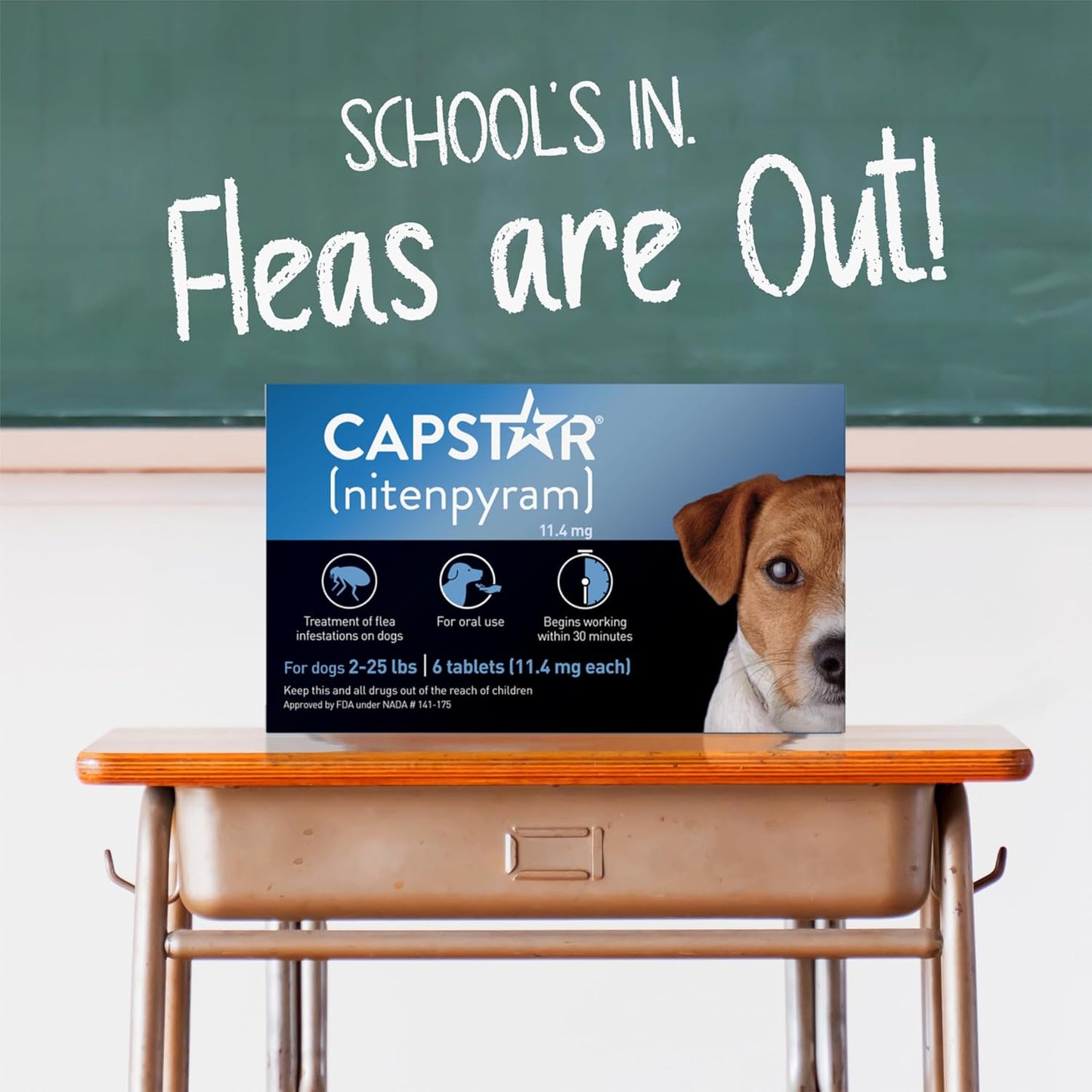 (Nitenpyram) for Dogs Fast-Acting Oral Flea Treatment for Dogs 2-25 Lbs, Vet-Recommended Medication Tablets Start Killing in 30 Minutes, 12 Doses