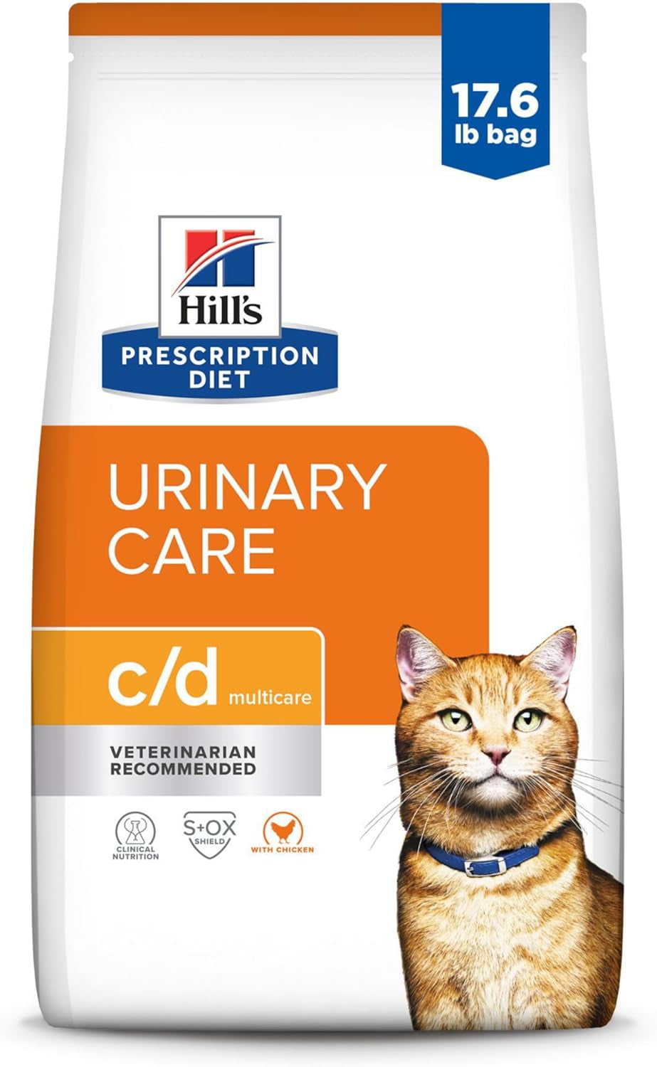 C/D Multicare Urinary Care with Chicken Dry Cat Food, Veterinary Diet, 17.6 Lb. Bag