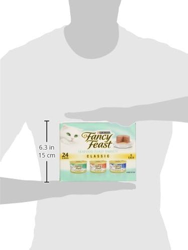 Purina  Seafood Classic Pate Collection Grain Free Wet Cat Food Variety Pack - (Pack of 24) 3 Oz. Cans