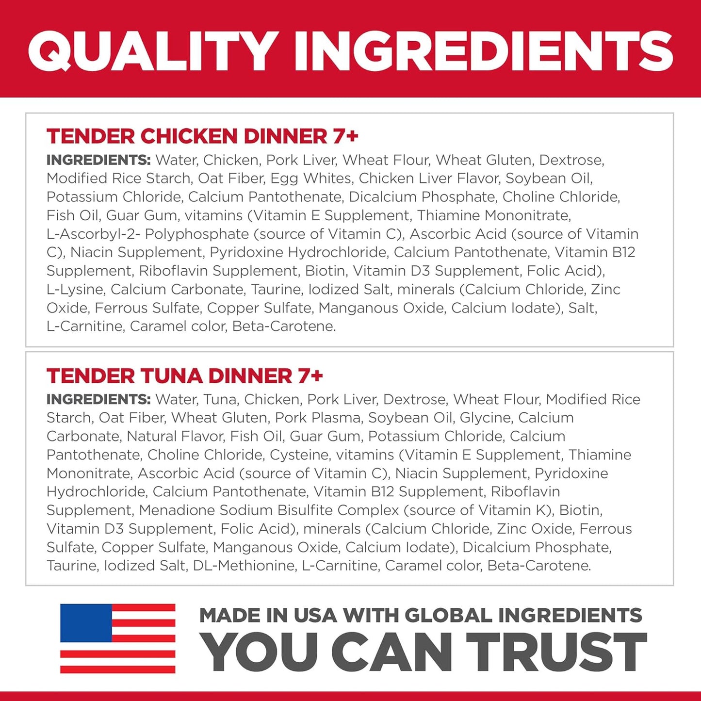 Adult 7+, Senior Adult 7+ Premium Nutrition, Wet Cat Food, Variety Pack: Chicken; Tuna Stew, 2.8 Oz Pouch Variety Pack, Case of 12