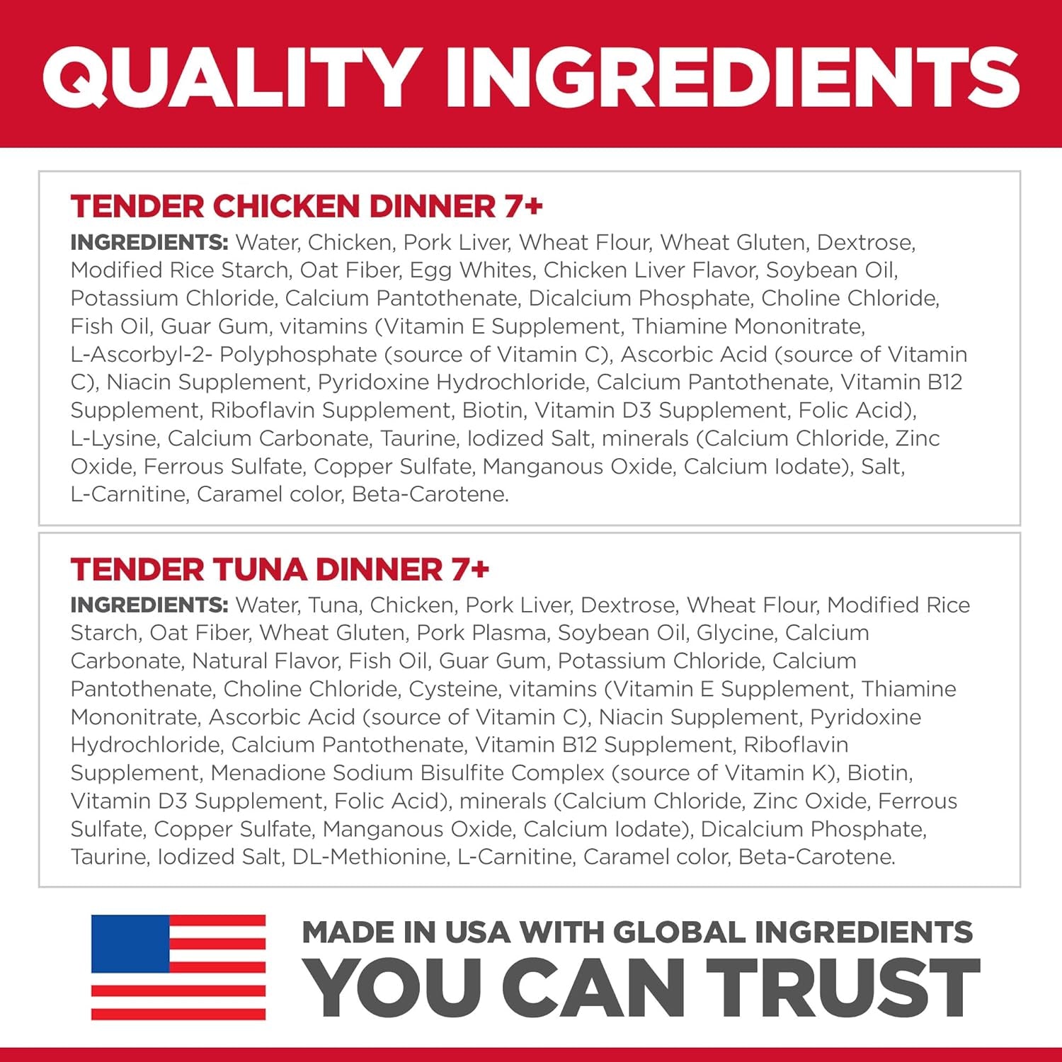 Adult 7+, Senior Adult 7+ Premium Nutrition, Wet Cat Food, Variety Pack: Chicken; Tuna Stew, 2.8 Oz Pouch Variety Pack, Case of 12