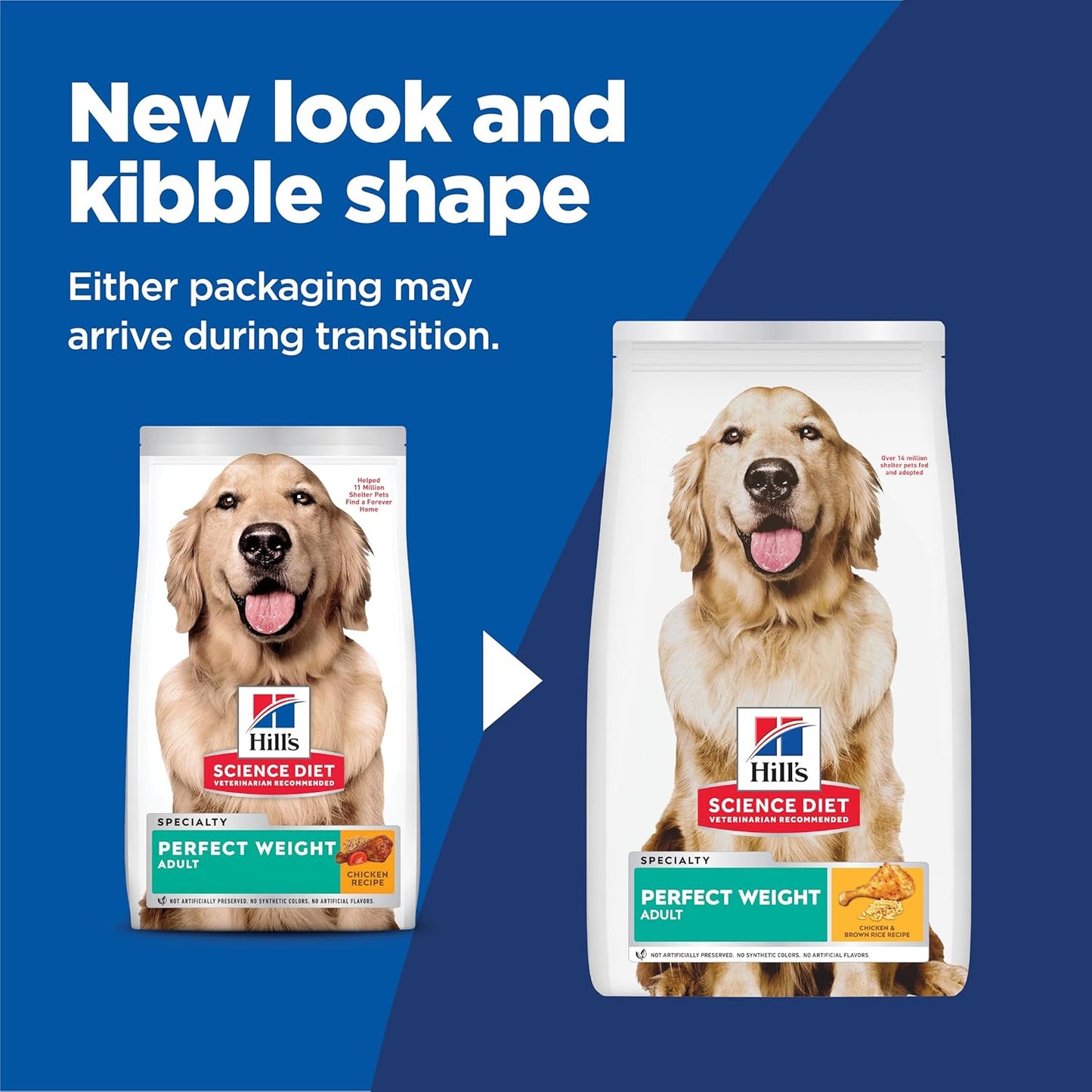 Perfect Weight, Adult 1-6, Weight Management Support, Dry Dog Food, Chicken & Brown Rice, 12 Lb. Bag