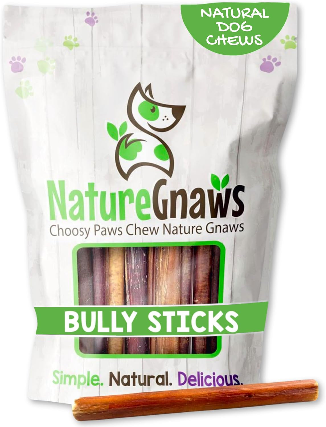 Small Bully Sticks for Dogs 5-6" (15 Count) - Long Lasting for Light Chewers and Puppies - Natural Thin Beef Dog Chew Bones - Rawhide Free