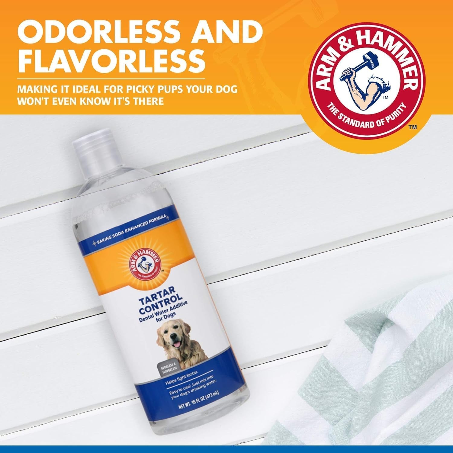 for Pets Dental Water Additive for Dogs, Tartar Control | Dog Dental Care Reduces Plaque & Tartar Buildup without Brushing | Odorless and Flavorless, 16 Fl Ounces - 2 Pack