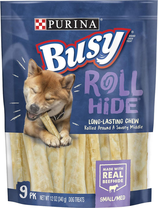 Rawhide Small/Medium Breed Dog Bones, Rollhide - 9 Ct. Pouch