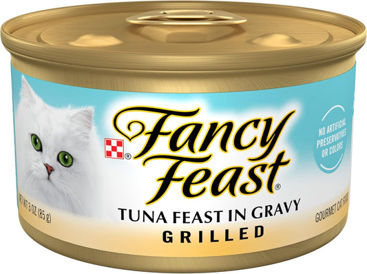 Purina  Grilled Wet Cat Food Tuna Feast in Wet Cat Food Gravy - (Pack of 24) 3 Oz. Cans