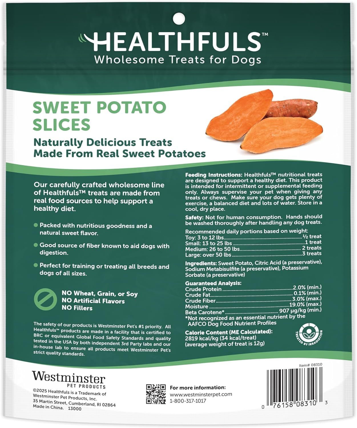 Sweet Potato Slices Dog Treats, 16Oz