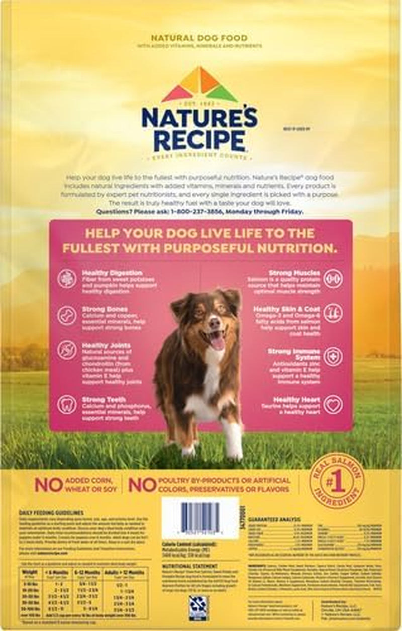 Grain Free Dry Dog Food, Salmon, Sweet Potato & Pumpkin Recipe, 12 Lb. Bag