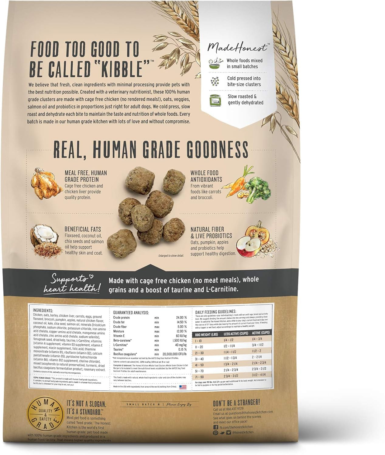 Whole Food Clusters Whole Grain Chicken & Oat Dry Dog Food, 20 Lb Bag