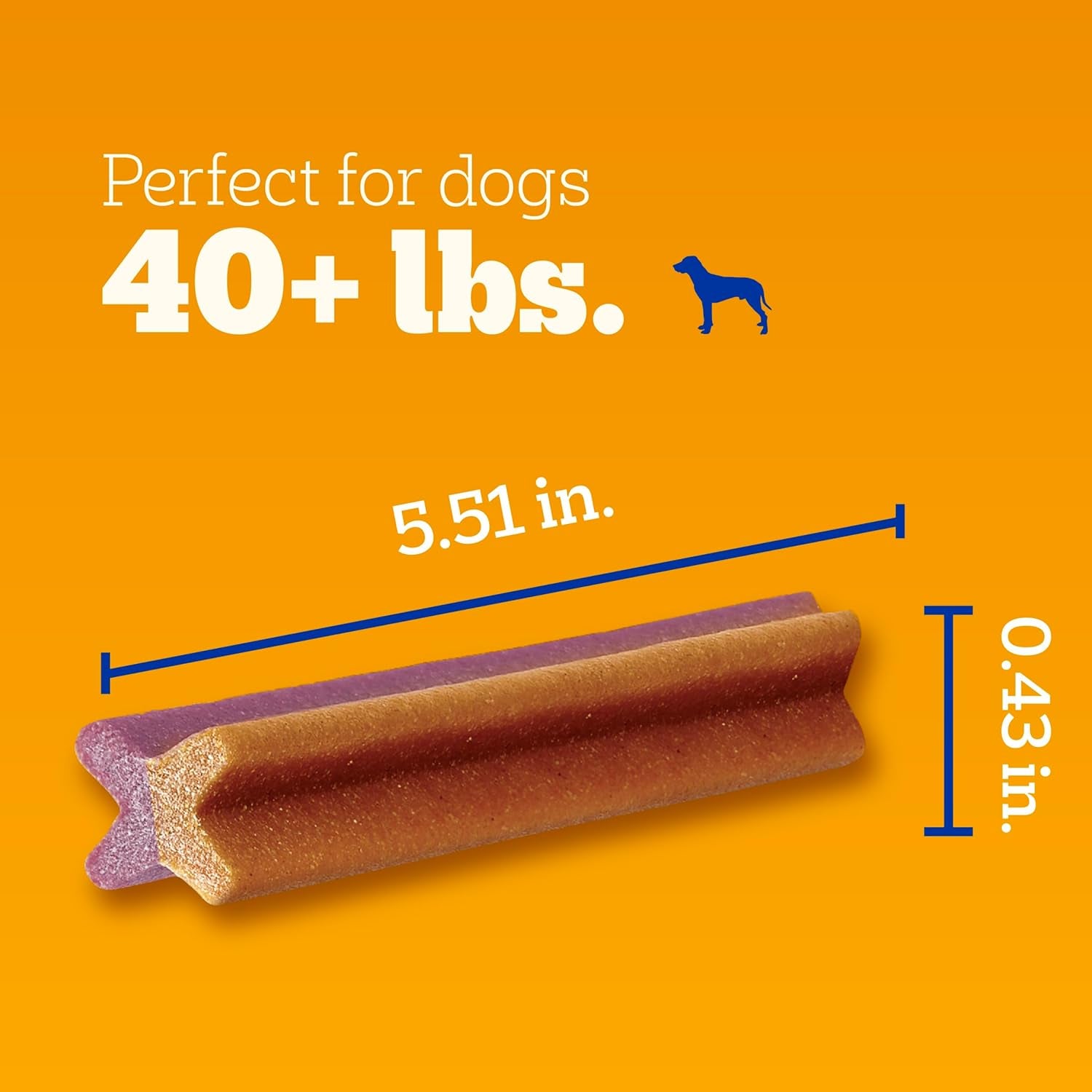 Dentastix Dual Flavor Large Breed Dog Treats, Bacon & Chicken, 1.47 Lb. Bag (32 Treats)