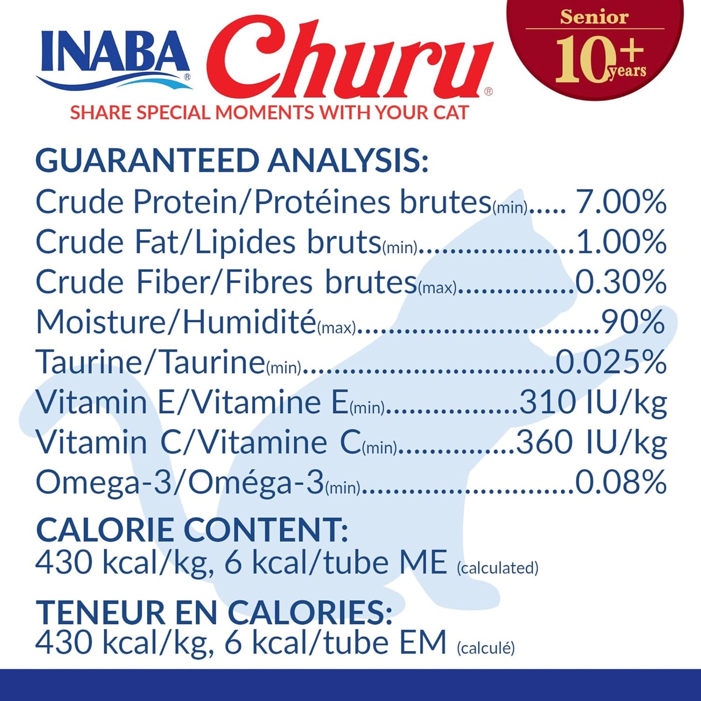 Churu for Senior 10+, Creamy Lickable Cat Treats with Taurine, Vitamin E & C, 0.5 Ounces Each, 40 Tubes, Tuna & Chicken Variety