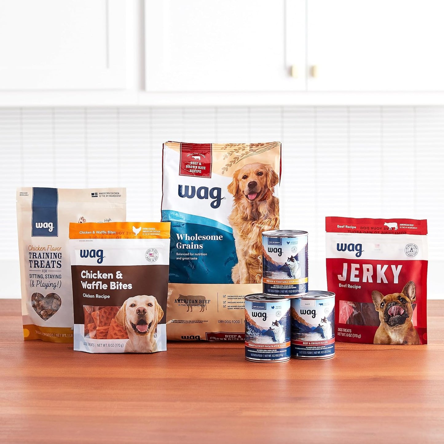 Amazon Brand -  Dog Treats, Chicken and Waffle Bites, 12 Oz Resealable Pack of 1